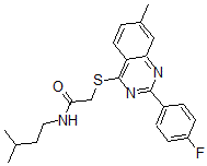 CAS#: 606132-67-6， 2-[[2-(4-Fluorophenyl)-7-Methyl-4-Quinazolinyl]Thio]-N-(3-Methylbutyl)-Acetamide