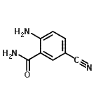 结构式 CAS# 606490-51-1, 2-氨基-5-氰基苯甲酰胺