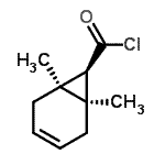 CAS 登录号：60681-39-2， (1R,6S,7R)-1,6-二甲基双环[4.1.0]庚-3-烯-7-甲酰氯