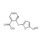 CAS 登录号：606970-76-7， 2-[(5-甲酰基-2-呋喃基)硫基]烟酸