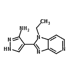 CAS 登录号：607374-10-7， 4-(1-乙基-1H-咪唑并[4,5-c]吡啶-2-基)-1H-吡唑-3-胺