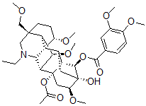 CAS 登录号：6078-26-8， 白乌头碱