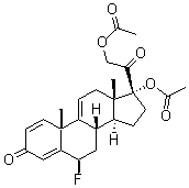 CAS 登录号：60864-38-2， (6beta)-17,21-二(乙酰氧基)-6-氟-孕甾-1,4,9(11)-三烯-3,20-二酮