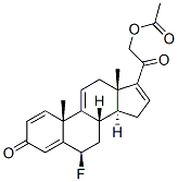 CAS 登录号：60864-52-0， 6beta-氟-21-羟基孕甾-1,4,9(11),16-四烯-3,20-二酮 21-乙酸酯