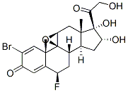 CAS 登录号：60864-70-2， 2-溴-9beta,11beta-环氧-6beta-氟-16alpha,17,21-三羟基孕甾-1,4-二烯-3,20-二酮