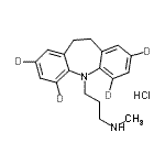 CAS 登录号：61361-34-0， 3-[(2,4,6,8-<sup>2</sup>H<sub>4</sub>)-10,11-二氢-5H-二苯并[b,f]氮杂卓-5-基]-N-甲基-1-丙胺盐酸盐(1:1)
