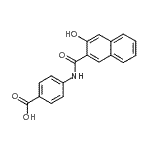 CAS 登录号：61504-01-6， 4-[(3-羟基-2-萘甲酰)氨基]苯甲酸