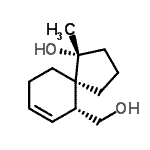 CAS 登录号：615582-10-0， (1R,5R,6R)-6-(羟基甲基)-1-甲基螺[4.5]癸-7-烯-1-醇