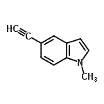 CAS 登录号：61640-21-9， 5-乙炔基-1-甲基-1H-吲哚