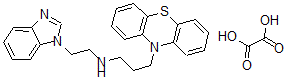 CAS 登录号：62031-73-6， N-2-(1H-苯并咪唑-1-基)乙基-10H-吩噻嗪-10-丙胺草酸盐 (1:1)