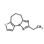 CAS 登录号：623156-63-8， 2-乙基-5,6-二氢-4H-噻吩并[2,3-f][1,2,4]三唑并[1,5-a]氮杂卓