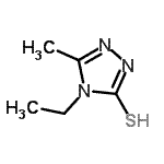 结构式 CAS# 6232-85-5, 4-乙基-5-甲基-4H-1,2,4-三唑-3-硫醇