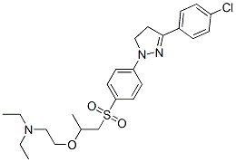 CAS 登录号：62453-88-7， 2-[2-[[4-[3-(4-氯苯基)-4,5-二氢-1H-吡唑-1-基]苯基]磺酰基]-1-甲基乙氧基]乙基(二乙基)胺