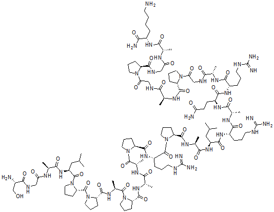 CAS#: 624735-22-4， L-Serylglycyl-L-Alanyl-L-Leucyl-L-Prolyl-L-Prolyl-L-Alanyl-L-Prolyl-L-Alanyl-L-Alanyl-L-Prolyl-L-Arginyl-L-Prolyl-L-Alanyl-L-Leucyl-L-Arginyl-L-Alanyl-L-Glutaminyl-L-Arginyl-L-Alanylglycyl-L-Prolyl-L-Alanylglycyl-L-Prolylglycyl-L-Alanyl-L-Lysinamide