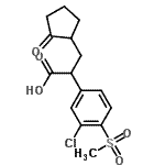 CAS 登录号：625113-61-3， 2-[3-氯-4-(甲基磺酰基)苯基]-3-(2-氧代环戊基)丙酸