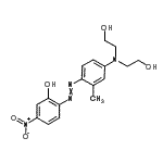 CAS 登录号：6253-14-1， 2-({4-[二(2-羟基乙基)氨基]-2-甲基苯基}偶氮)-5-硝基苯酚