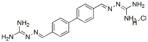 CAS 登录号：62580-97-6， 2-[[4-[4-[(E)-(二氨基亚甲基亚肼基)甲基]苯基]苯基]亚甲基氨基]胍盐酸盐