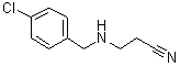 结构式 CAS# 62675-34-7, 3-[(4-氯苄基)氨基]丙腈