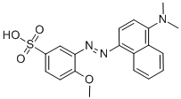 CAS 登录号:62758-14-9, 3(4-二甲基氨基-1-萘基偶氮)-4-甲氧基苯磺酸