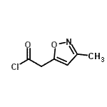结构式 CAS# 62759-29-9, (3-甲基-1,2-恶唑-5-基)乙酰氯