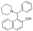 CAS 登录号：6278-04-2， 1-(苯基(哌啶-1-基)甲基)萘-2-醇