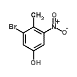 CAS 登录号：62827-40-1， 3-溴-4-甲基-5-硝基苯酚