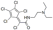 CAS 登录号：6284-49-7， 2-氯-N-[2-(二乙基氨基)乙基]-2-(2,3,4,5-四氯-2,4-环戊二烯-1-亚基)乙酰胺
