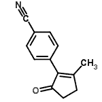 CAS#: 628731-98-6， 4-(2-Methyl-5-oxo-1-cyclopenten-1-yl)benzonitrile