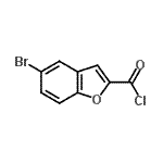 结构式 CAS# 62878-96-0, 5-溴-1-苯并呋喃-2-甲酰氯
