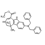 CAS#: 629662-47-1， Ethyl 8-(dibenzylamino)-1,1-dimethyl-1,2,3,6-tetrahydroazepino[4,5-b]indole-5-carboxylate
