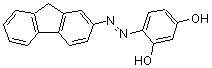 CAS 登录号：63020-83-7， 4-[(E)-9H-芴-2-基偶氮]-1,3-苯二酚