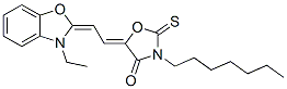 CAS 登录号：63123-23-9， 5-[(3-乙基-(3H)-苯并恶唑-2-亚基)亚乙基]-3-庚基-2-硫代恶唑烷-4-酮