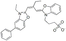 CAS#: 63148-76-5， 3-Ethyl-5-Phenyl-2-[2-[[3-(3-Sulfonatopropyl)Benzoxazol-2(3H)-Ylidene]Methyl]-1-Butenyl]Benzoxazol-3-Ium
