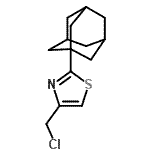 结构式 CAS# 632300-38-0, 2-(金刚烷-1-基)-4-(氯甲基)-1,3-噻唑
