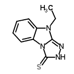 CAS 登录号：632300-64-2， 9-乙基-2,9-二氢-3H-[1,2,4]三唑并[4,3-a]苯并咪唑-3-硫酮