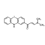 结构式 CAS# 63285-46-1, (2E)-3-(二甲基氨基)-1-(10H-吩噻嗪-2-基)-2-丙烯-1-酮