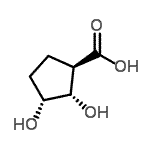 CAS 登录号：63358-37-2， (1R,2S,3R)-2,3-二羟基环戊烷羧酸