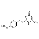 CAS 登录号：63384-61-2， 2-[(4-甲氧基苄基)硫基]-6-甲基-4-嘧啶醇