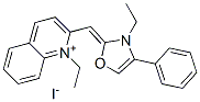 CAS 登录号：63425-46-7， 1-乙基-2-[(3-乙基-4-苯基-3H-恶唑-2-亚基)甲基]喹啉鎓碘化物