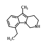 CAS 登录号：635284-31-0， 9-乙基-5-甲基-1,2,3,4-四氢嘧啶并[1,6-a]吲哚