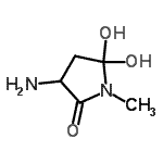 CAS 登录号：637019-99-9， 3-氨基-5,5-二羟基-1-甲基-2-吡咯烷酮