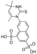 CAS 登录号：63704-46-1， 7-(1,2,3,4-四氢-4,4,6-三甲基-2-硫酮嘧啶-1-基)-1,3-萘二磺酸