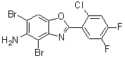 CAS#: 637303-09-4， 4,6-Dibromo-2-(2-chloro-4,5-difluorophenyl)-1,3-benzoxazol-5-amine
