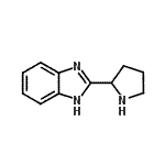 结构式 CAS# 638141-64-7, 2-(2-吡咯烷基)-1H-苯并咪唑