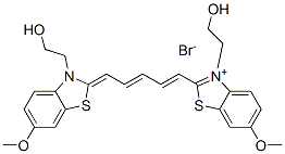 CAS 登录号：63815-82-7， 3-(2-羟基乙基)-2-[5-[3-(2-羟基乙基)-6-甲氧基-3H-苯并噻唑-2-亚基]戊-1,3-二烯基]-6-甲氧基苯并噻唑鎓溴化物