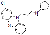 CAS 登录号：63833-99-8， 2-氯-N-环戊基-N-甲基-10H-吩噻嗪-10-丙-1-胺