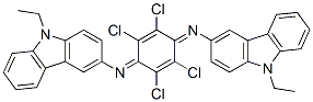 CAS 登录号：63870-33-7， N,N'-(2,3,5,6-四氯-2,5-环己二烯-1,4-二亚基)二[9-乙基-9H-咔唑-3-胺]