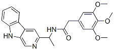 CAS 登录号：63885-44-9， N-(1-甲基-9H-吡啶并[3,4-b]吲哚-3-基甲基)-3,4,5-三甲氧基苯乙酰胺