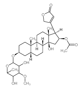 CAS#: 639-01-0， 16beta-Acetoxy-3beta-[(6-Deoxy-3-O-Methyl-alpha-L-Mannopyranosyl)Oxy]-14-Hydroxy-5beta-Card-20(22)-Enolide