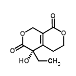 CAS 登录号：639858-13-2， (5S)-5-乙基-5-羟基-3,4,5,8-四氢-1H,6H-吡喃并[3,4-c]吡喃-1,6-二酮
